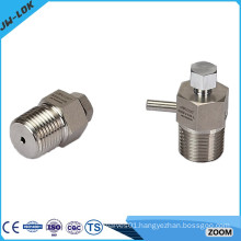 High pressure stainless steel bleed and purge valve